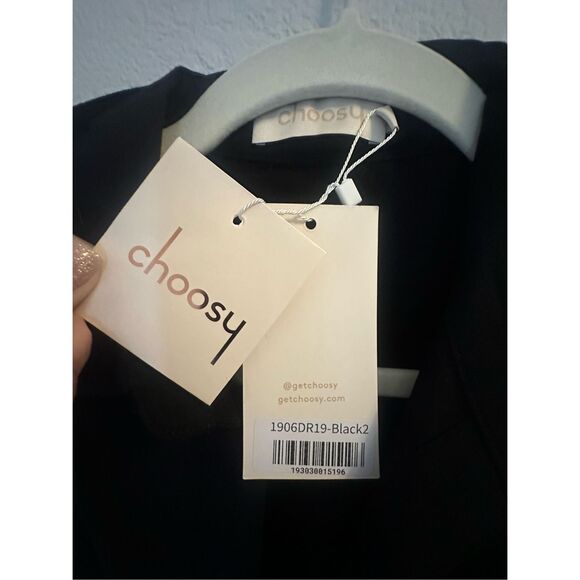 NWT Choosy plunging black mini dress Size 2 - Picture 7 of 7